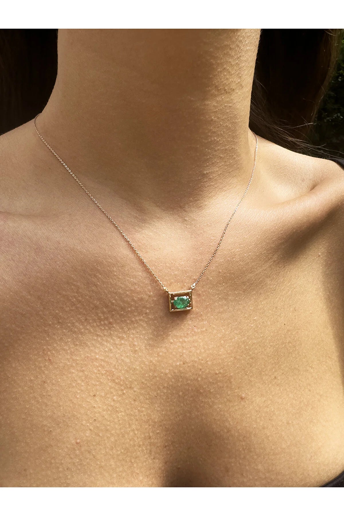 Heda Square Stone Necklace - heda collection