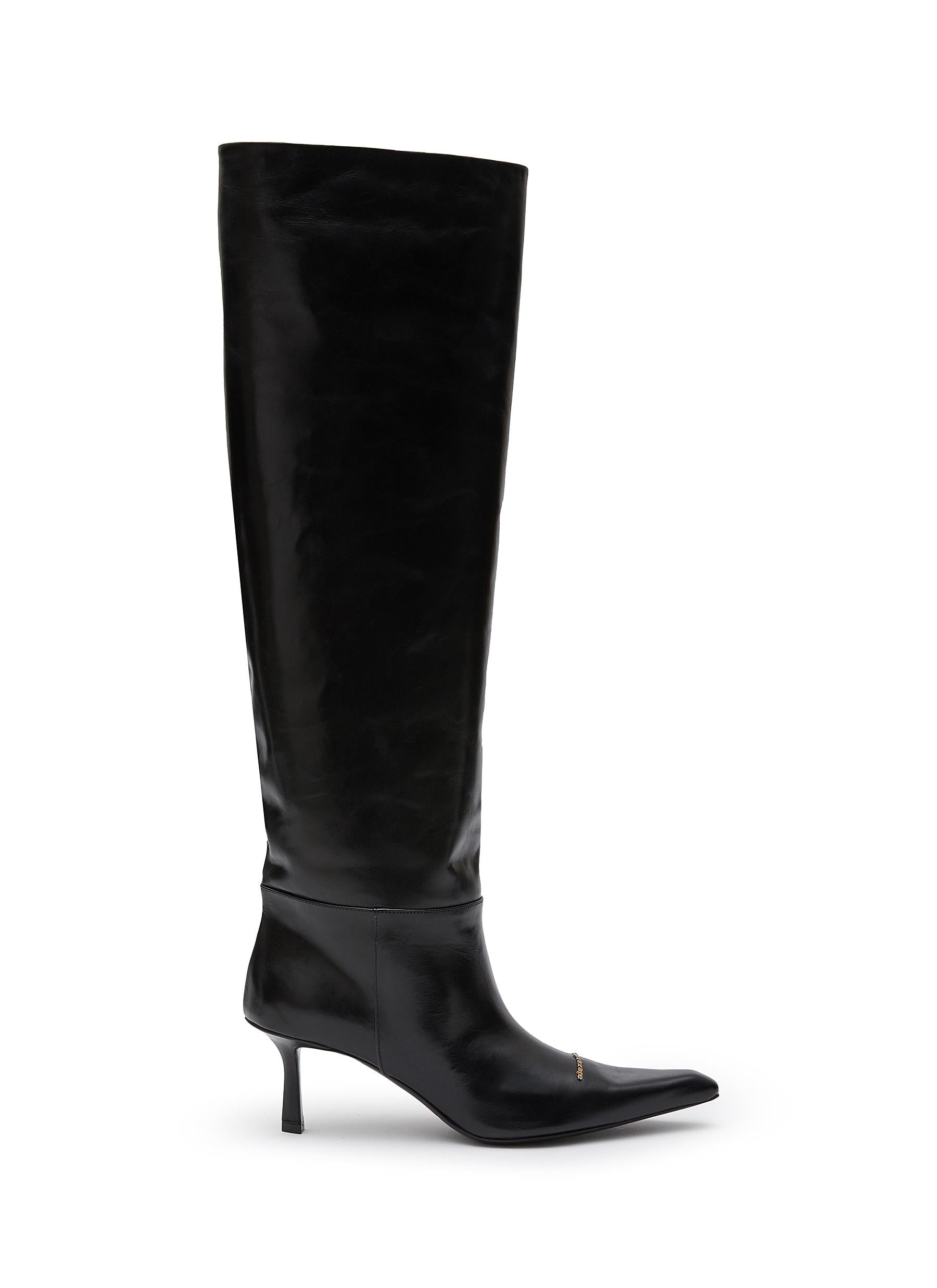 Alexanderwang Viola Point Toe High Slochy Leather Boots – heda