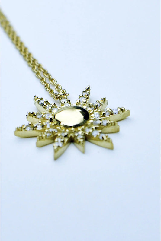 Heda Sun Diamond Necklace - heda collection