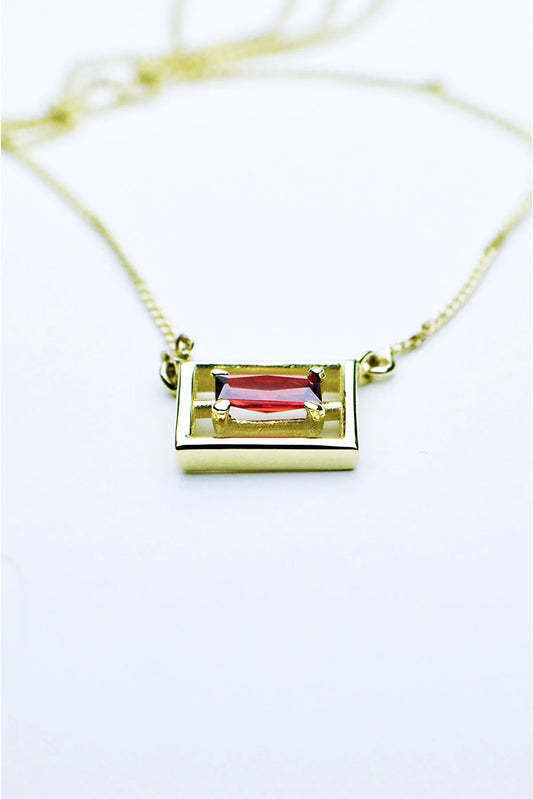 Heda Pink Stone Necklace - heda collection