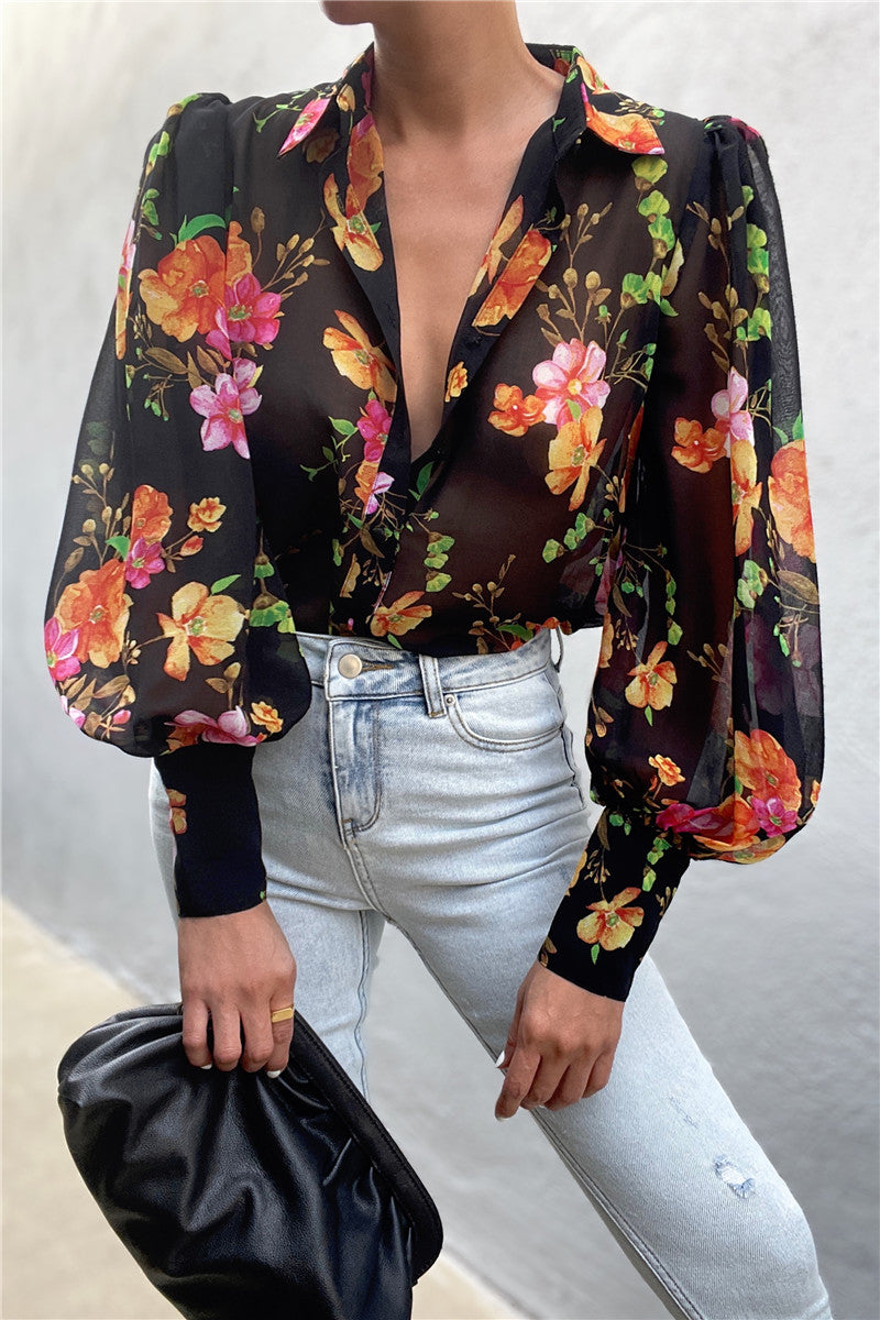 Heda Flowers Print Shirt - heda collection