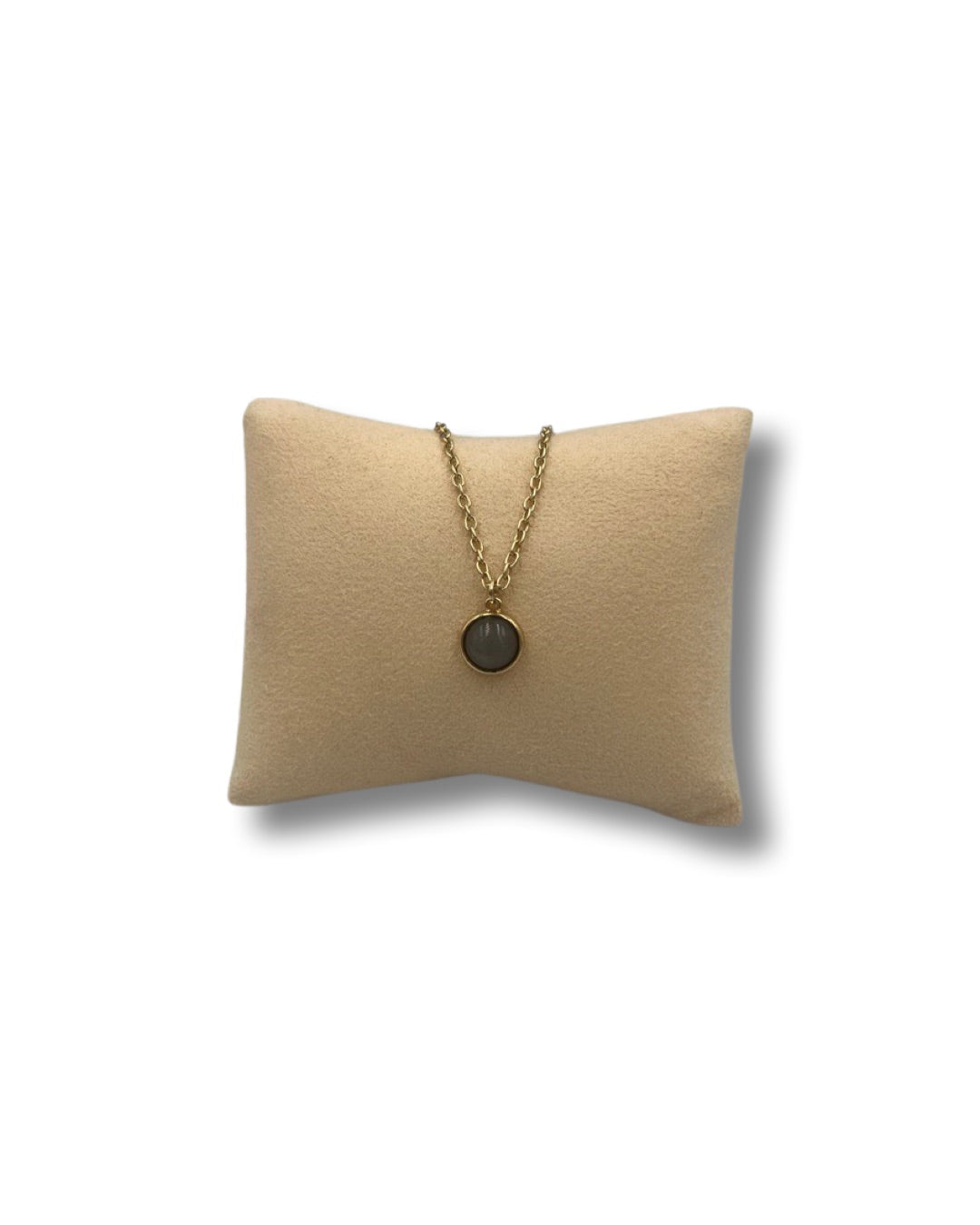 Heda Grey Stone Pendant Necklace - heda collection