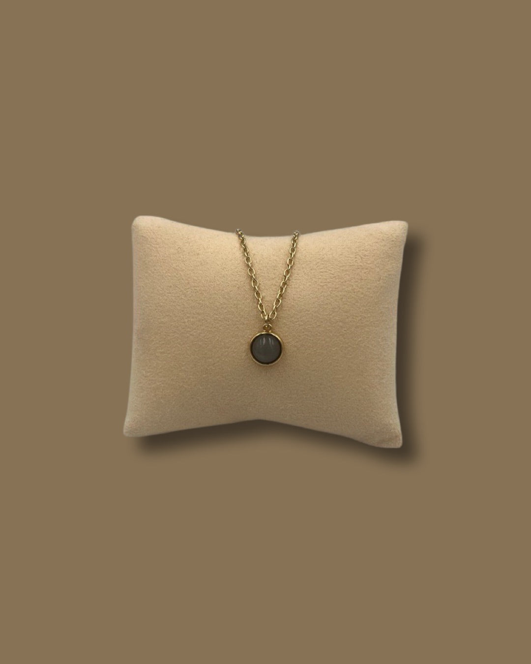 Heda Grey Stone Pendant Necklace - heda collection