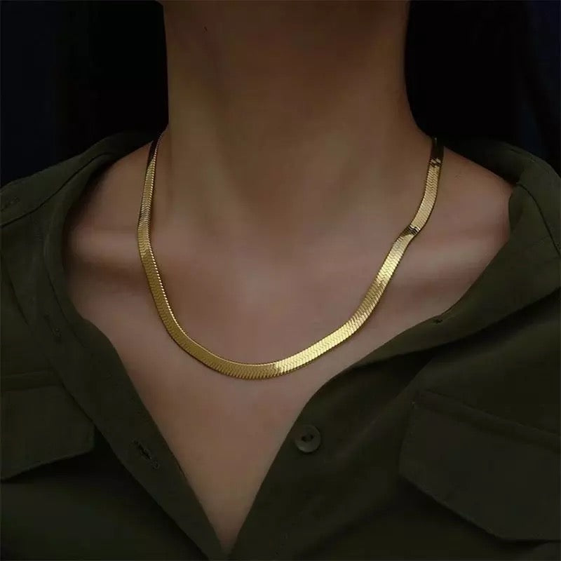 Heda Flat Chain Necklace - heda collection