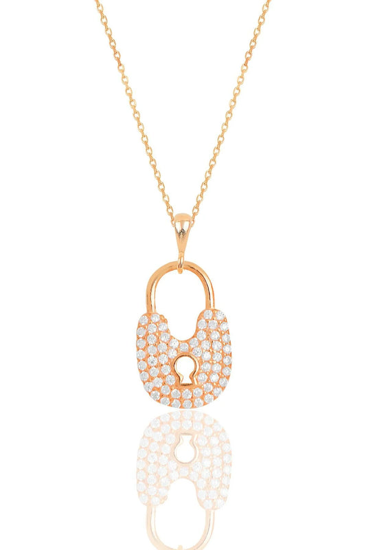 Heda Rose Lock Necklace - heda collection